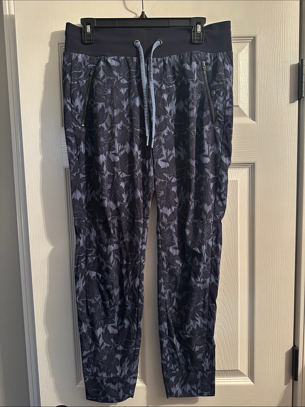 Women’s Navy Floral Jogger Pants - Drawstring Waist